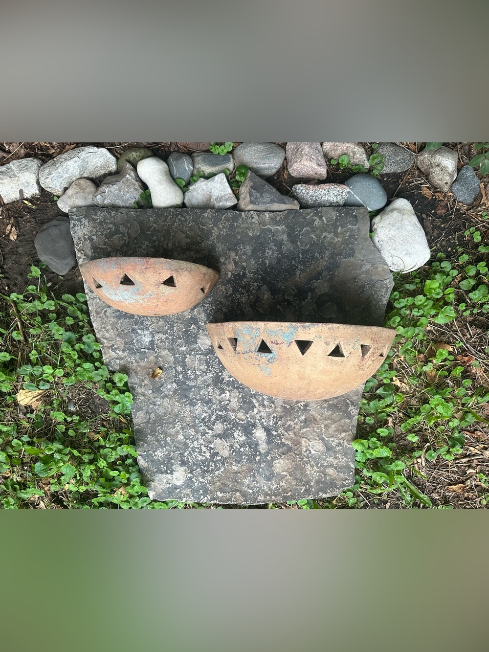 Vintage Pair of Terracotta Wall Planter